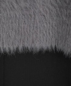 Green Parks ＳＥＴ２点ラメフェザーベスト＋ミニ裏毛ワンピース