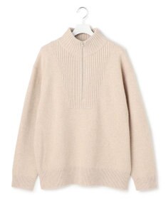 J.PRESS YORK STREET 【UNISEX】:ウールカシミヤ ハーフジップニット