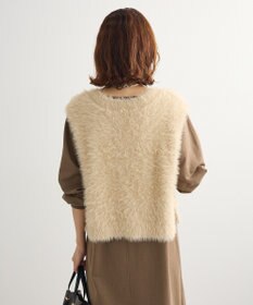 Green Parks ＳＥＴ２点ラメフェザーベスト＋ミニ裏毛ワンピース