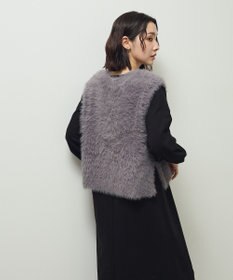 Green Parks ＳＥＴ２点ラメフェザーベスト＋ミニ裏毛ワンピース