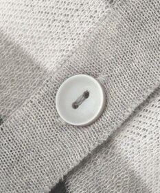 Green Parks 衿付き７分袖ニットプルオーバー