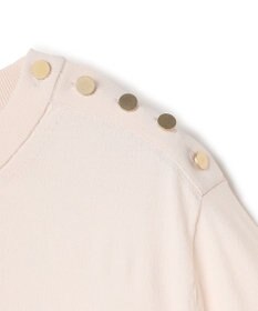 BEIGE， NADIA / ストレッチ メタルボタンニット