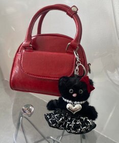 WEGO ゴージャスキャットぬいぐるみキーホルダー