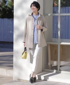 J.PRESS LADIES 【洗える・撥水】ドライツイルストレッチ フーディ アウター