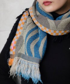 POLS 【ウール混】Breeze モヒカンウールストール