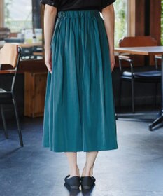 Tiaclasse 【軽撥水・汚れ防止】ランダムタックロングスカート