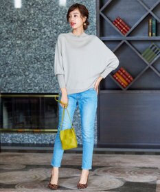 Tiaclasse 【GOLD LABEL・洗える】抗菌・防臭加工 ホールガーメントドルマンニット