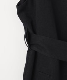 自由区 【接触冷感・速乾・UVカット・撥水・防シワ】リネンライクツイル ロングジレ