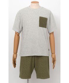 WACOAL MEN WEB限定　ルームウェア　半袖　ひざ上丈　綿混（本体）　前閉じ　/ブロス　GH3301