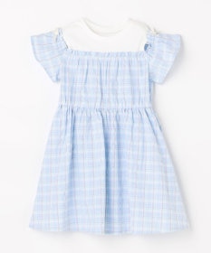 ANY KIDS 【洗濯機可能】オンオフショルダーワンピース