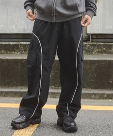 WEGO 【ユニセックス着用ITEM/ウエストゴム】イージーパイピングカーゴパンツ