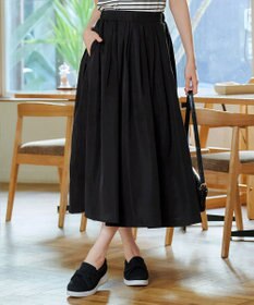 Tiaclasse 【軽撥水・汚れ防止】ランダムタックロングスカート