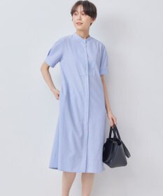 組曲 【WEB限定】サッカーストレッチ バンドカラーワンピース