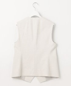 23区 S 【セットアップ対応/洗える】コットンリネン オックスストレッチ ジレ