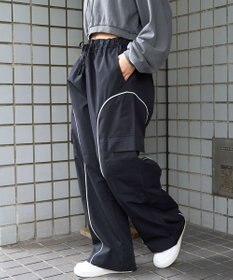 WEGO 【ユニセックス着用ITEM/ウエストゴム】イージーパイピングカーゴパンツ