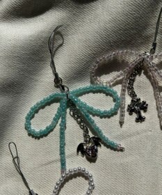 WEGO リボンビーズストラップキーホルダー