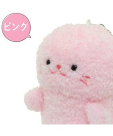 Mother garden しろたん ついてきちゃうマスコット  キーホルダー 12cm 《もふもふ ピンク》 単品