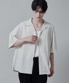 WEGO 【ユニセックス着用アイテム/手洗い可/SETUP可】リネンレーヨンオープンカラーシャツ（S）