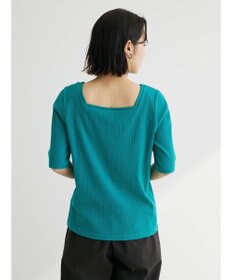 Green Parks 前後２ｗａｙリブ５分袖プルオーバー