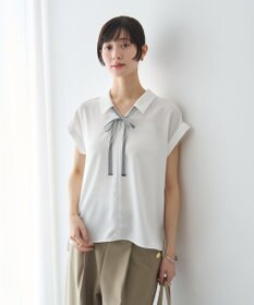 YECCA VECCA 2wayストライプリボンブラウス