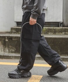 WEGO 【ユニセックス着用ITEM/ウエストゴム】イージーパイピングカーゴパンツ