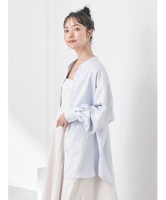 earth music&ecology フラワージャガードシャツ