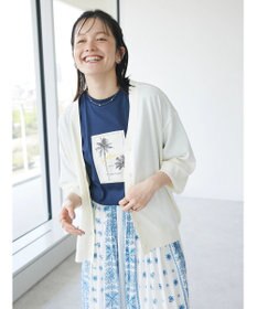 CRAFT STANDARD BOUTIQUE UVカット/接触冷感/マシンウォッシャブル/Vネックニットカーディガン