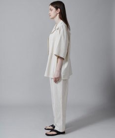 WEGO 【ユニセックス着用アイテム/手洗い可/SETUP可】リネンレーヨンオープンカラーシャツ（S）