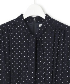 23区 【洗える】トライアングルプリント ボウタイ ワンピース