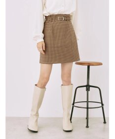 earth music&ecology チェックミニスカート