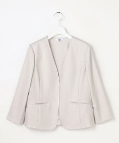 J.PRESS LADIES L OXIJEWEL ストレッチ ノーカラー ジャケット
