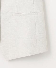 23区 L 【セットアップ対応/洗える】コットンリネン オックスストレッチ ジレ