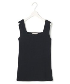 ICB 【WEB限定カラーあり・洗える】 ブロードステッチリブ タンクトップ ブラックラメ系