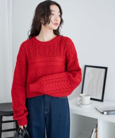 WEGO ケーブルショートニット