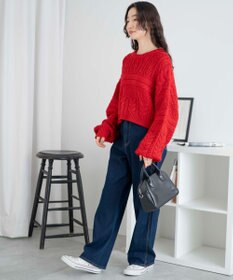 WEGO ケーブルショートニット