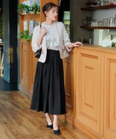 Tiaclasse 【軽撥水・汚れ防止】ランダムタックロングスカート
