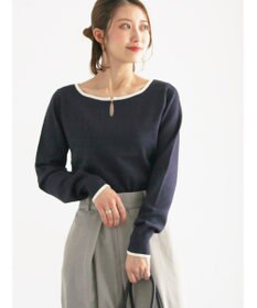 Te chichi スクエアチャームキーネックプルオーバー