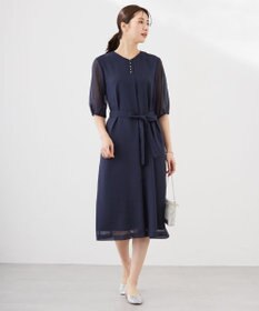 J.PRESS LADIES 【洗える】ブライトスパンボイル ワンピース