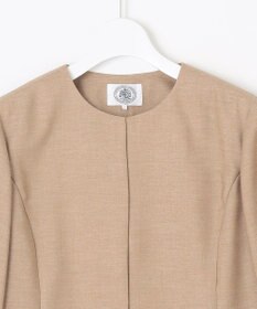 J.PRESS LADIES L 【洗える】FLAXASAオックス ノーカラー ジャケット