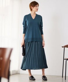 ICB 【洗える】レザーライクプリーツ スカート