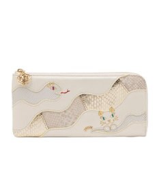 ANNA SUI ウィズスネーク  Lファスナー薄マチ長財布