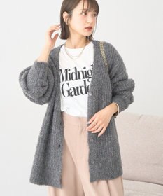 earth music&ecology 【ベルト付き】ＭＩＸカラーブークレカーディガン