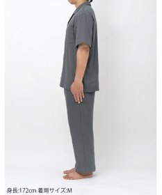 ワコール／睡眠科学 メンズ パジャマ 5分袖 半袖 9分丈 綿100%(天綿)(本体) 二重ガーゼ YGT145 睡眠科学／ワコール
