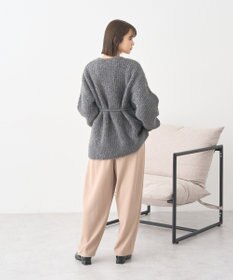 earth music&ecology 【ベルト付き】ＭＩＸカラーブークレカーディガン