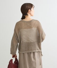 Green Parks ラメメッシュニットプルオーバー