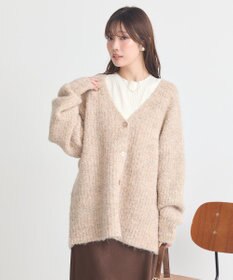 earth music&ecology 【ベルト付き】ＭＩＸカラーブークレカーディガン