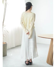 earth music&ecology ＳＥＴ２点クレープリボンブラウス＋インナー