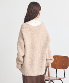 earth music&ecology 【ベルト付き】ＭＩＸカラーブークレカーディガン