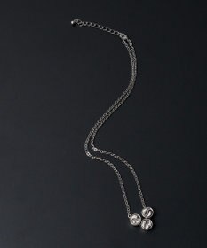 WEGO M立体モチーフ3連ネックレス