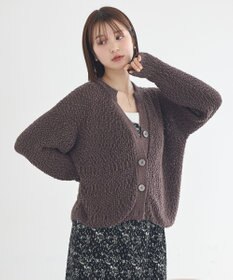 earth music&ecology 【予約】ぽんぽんスキッパーカーディガン